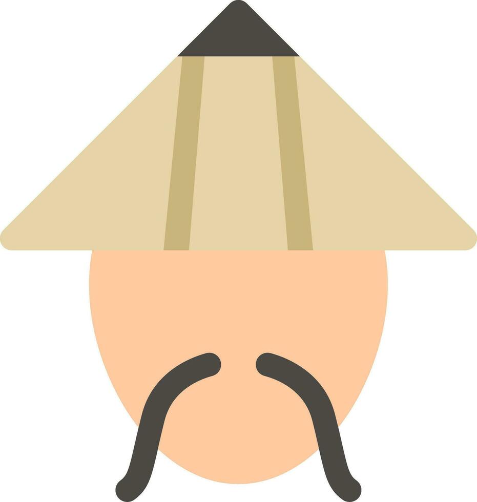 Bamboo Hat Creative Icon Design vector