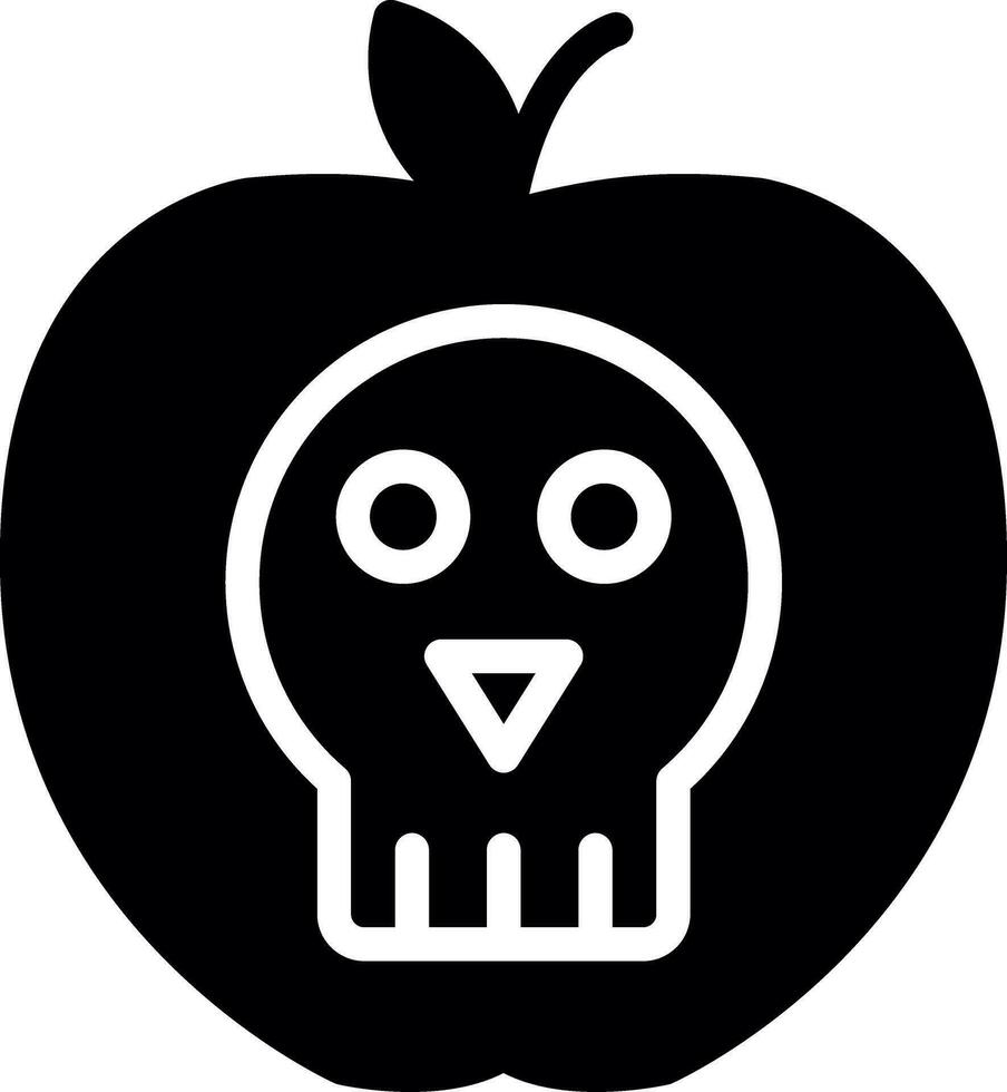 diseño de icono creativo de manzana envenenada vector