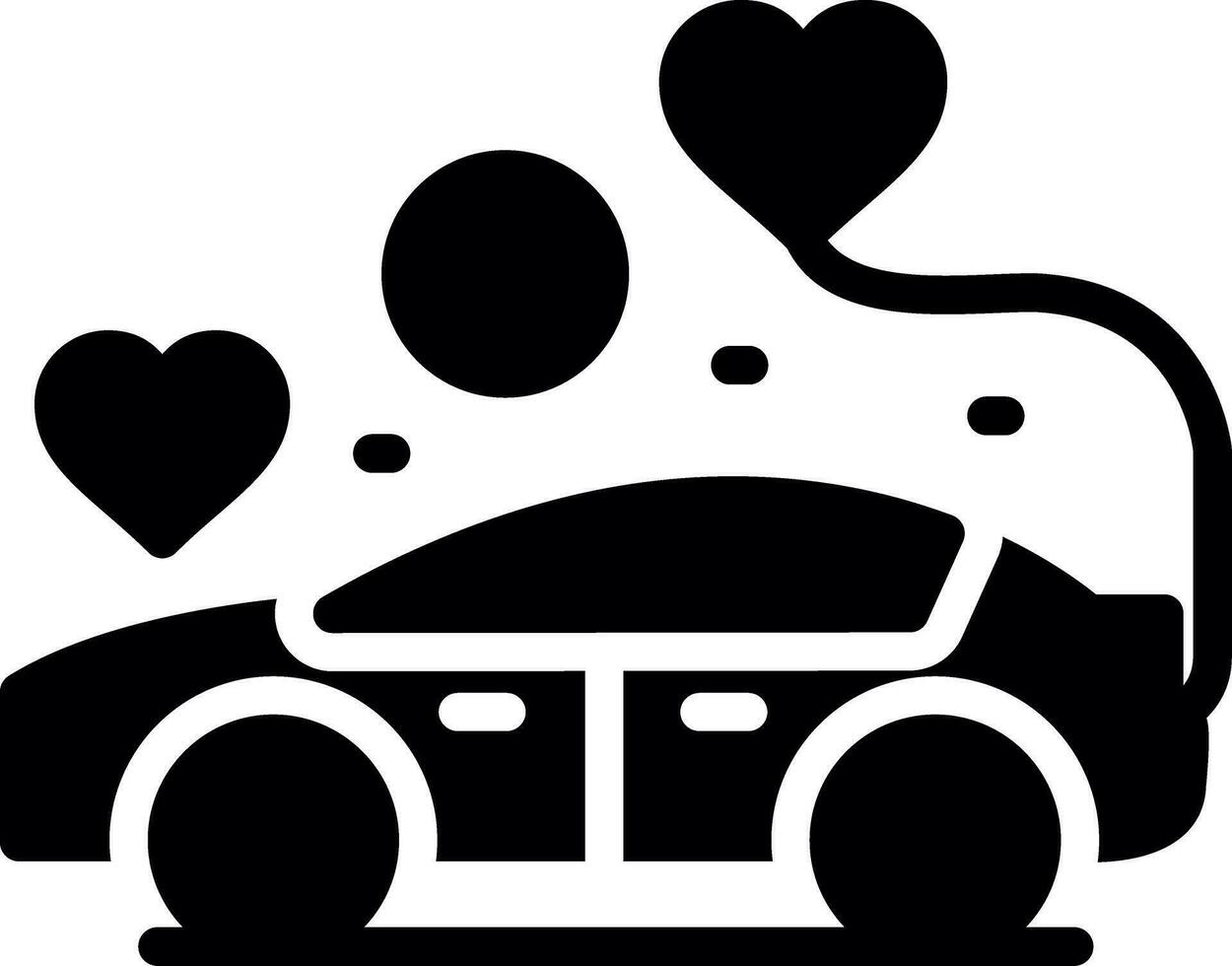 Wedding Car Creative Icon Design vector