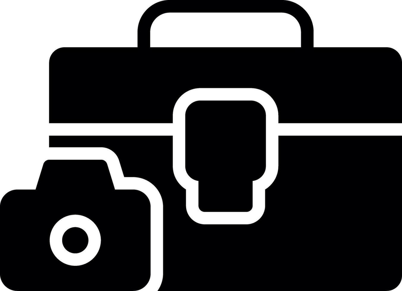 Camera Bag Creative Icon Design vector