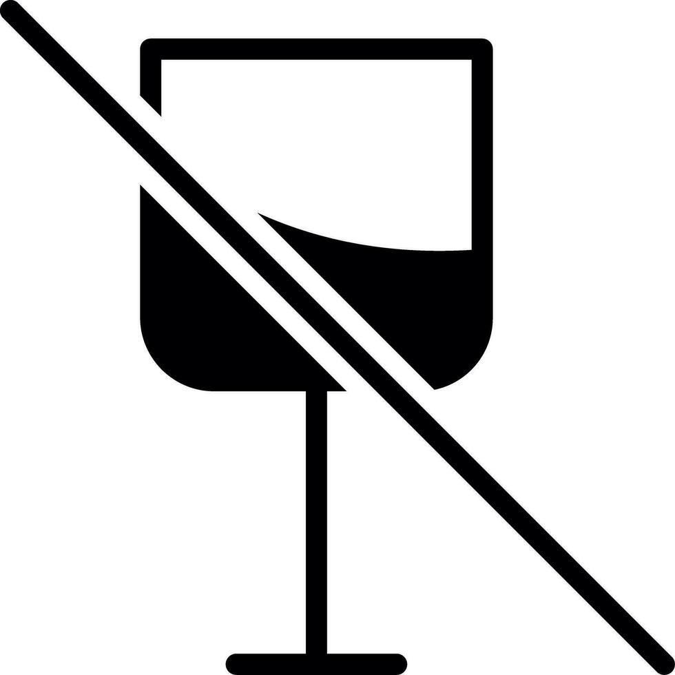 No Wine Creative Icon Design vector