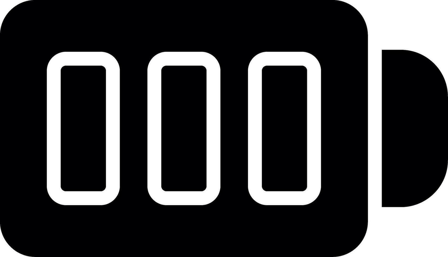 Full Battery Creative Icon Design vector