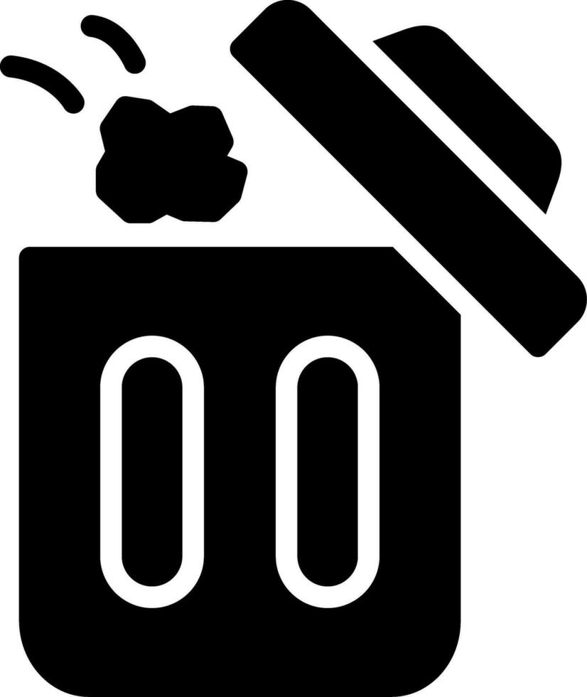 Throwing Trash Creative Icon Design vector