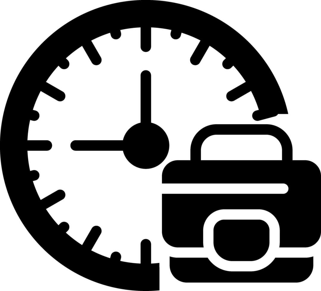 Work Time Boundaries Creative Icon Design vector