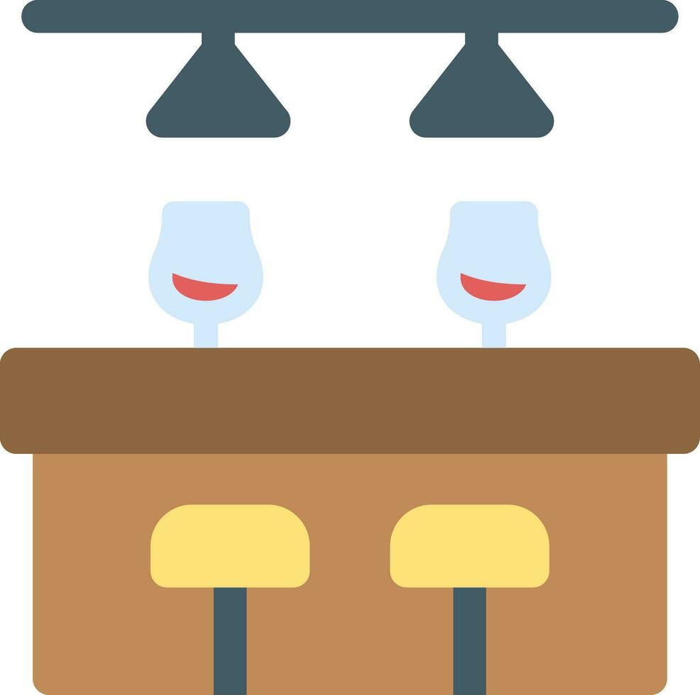 Bar Counter Creative Icon Design vector