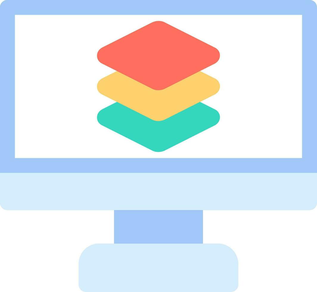 Layers Creative Icon Design vector