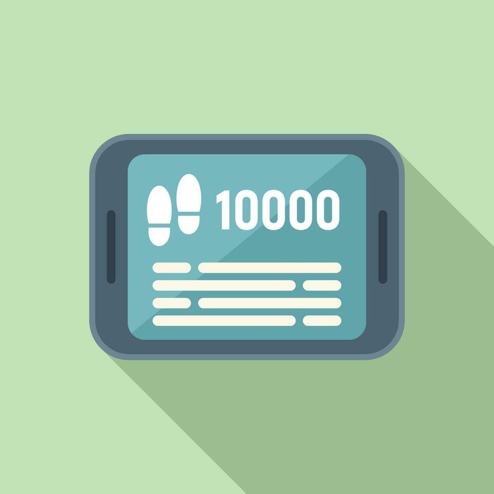 Fast runner tracking icon flat vector. Sport app vector