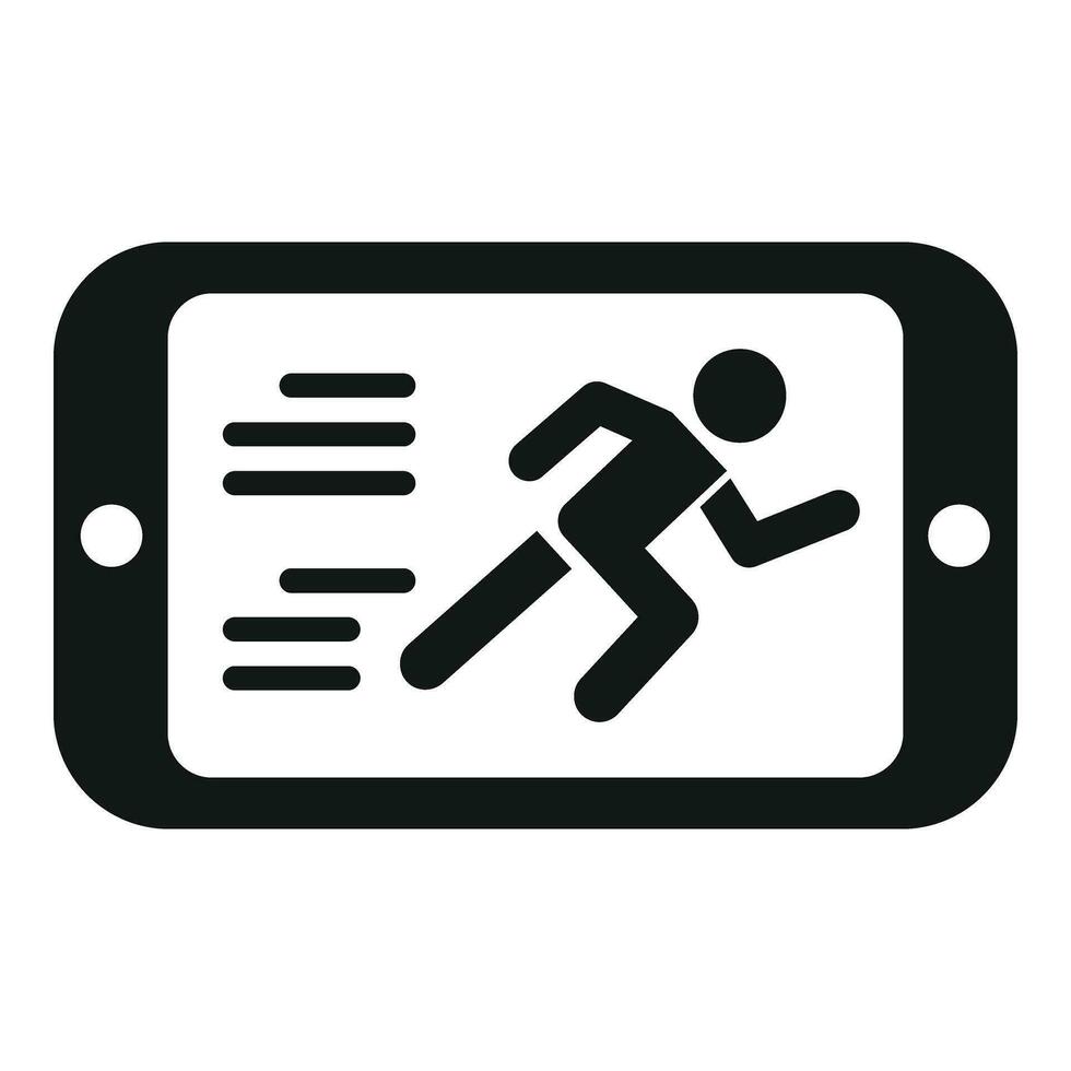 Runner app icon simple vector. Application organ vector
