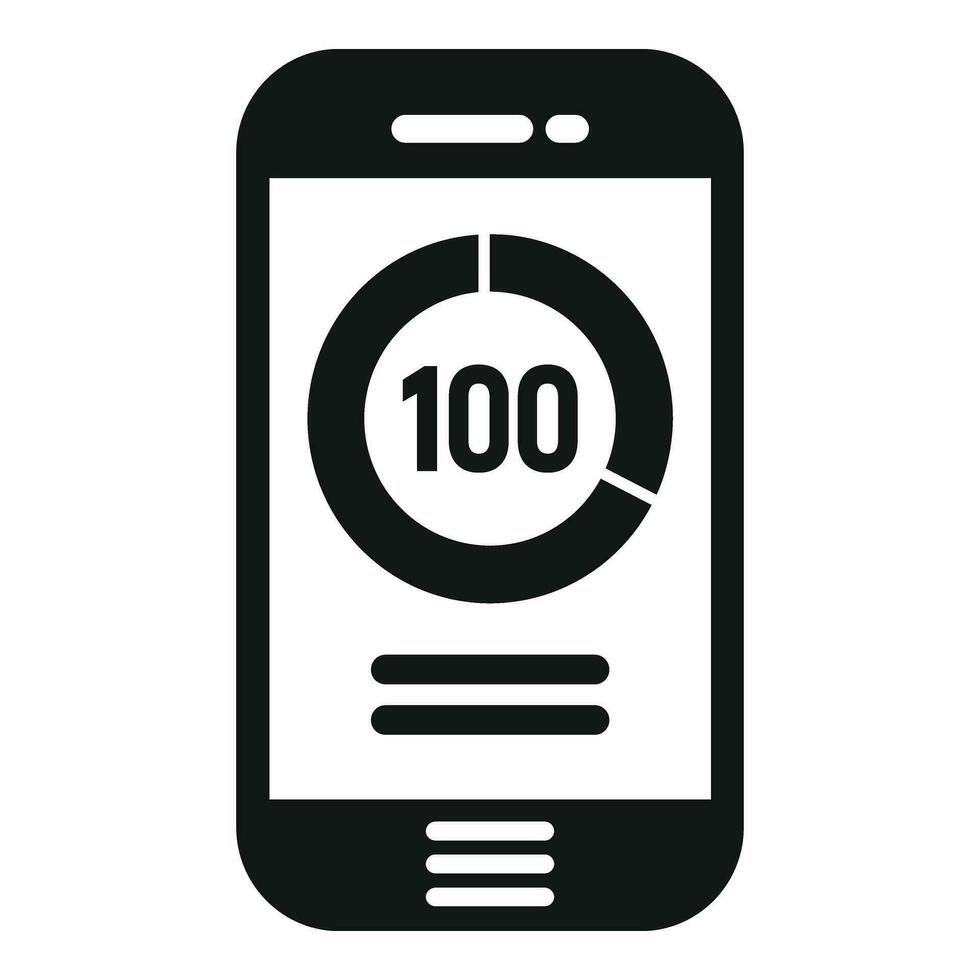 Phone runner score icon simple vector. Digital app vector