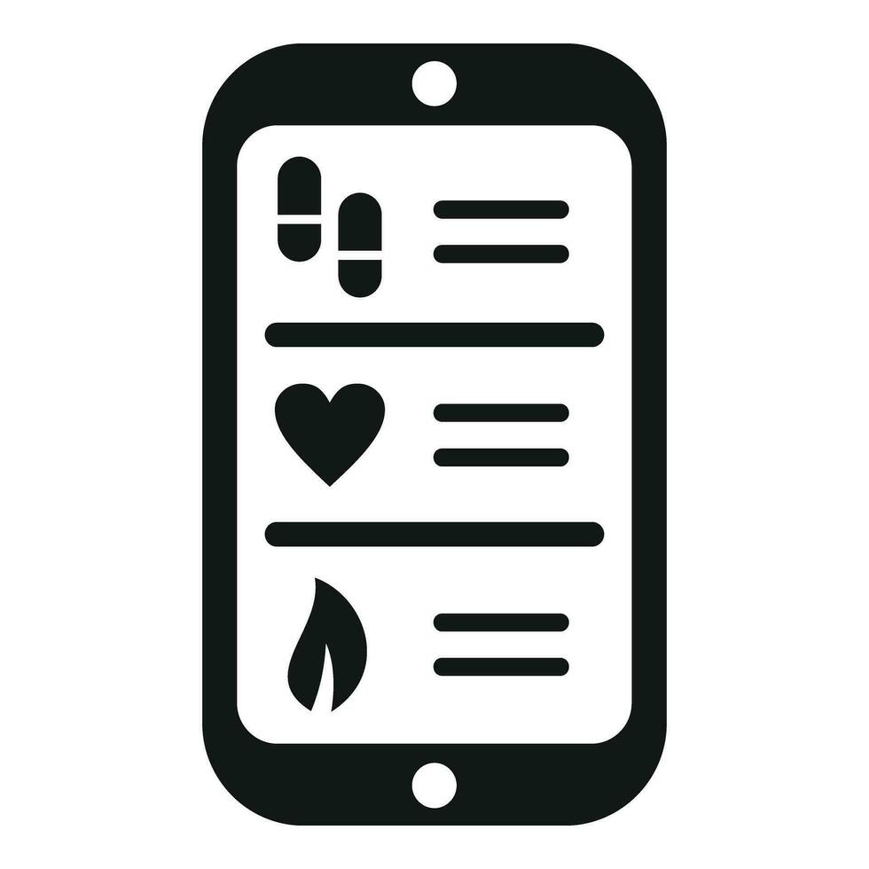 Phone runner app icon simple vector. Data sport vector