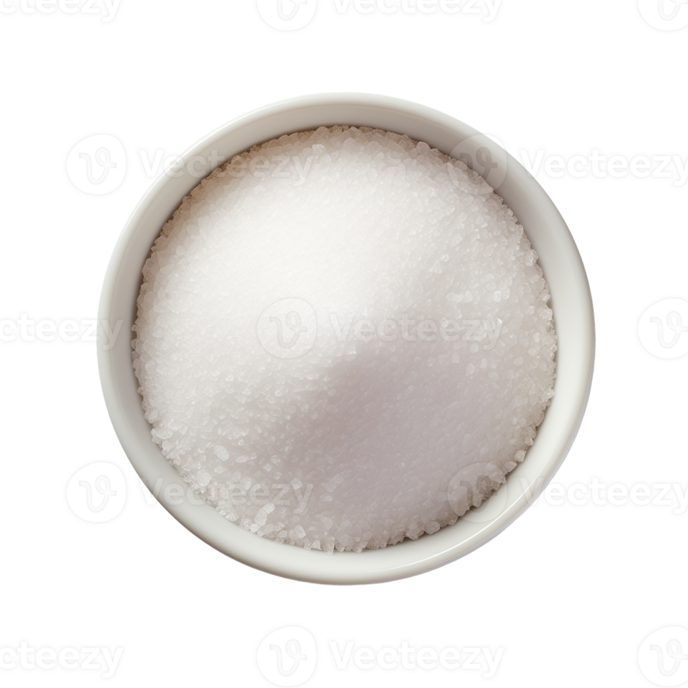 AI generated Sugar in a bowl isolated on transparent background png