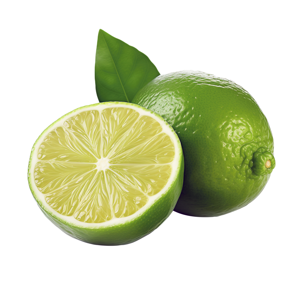 ai généré citron vert fruit isolé sur transparent Contexte png