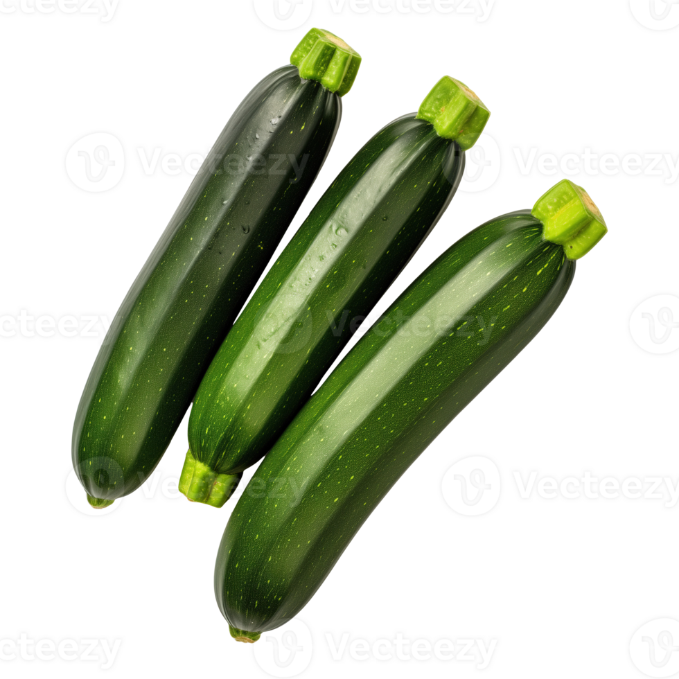 AI generated Zucchini isolated on transparent background png