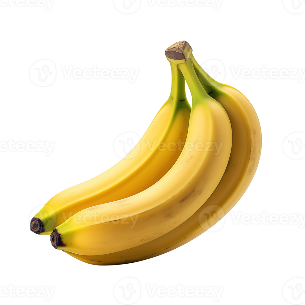 AI generated Bunch of bananas isolated on transparent background png
