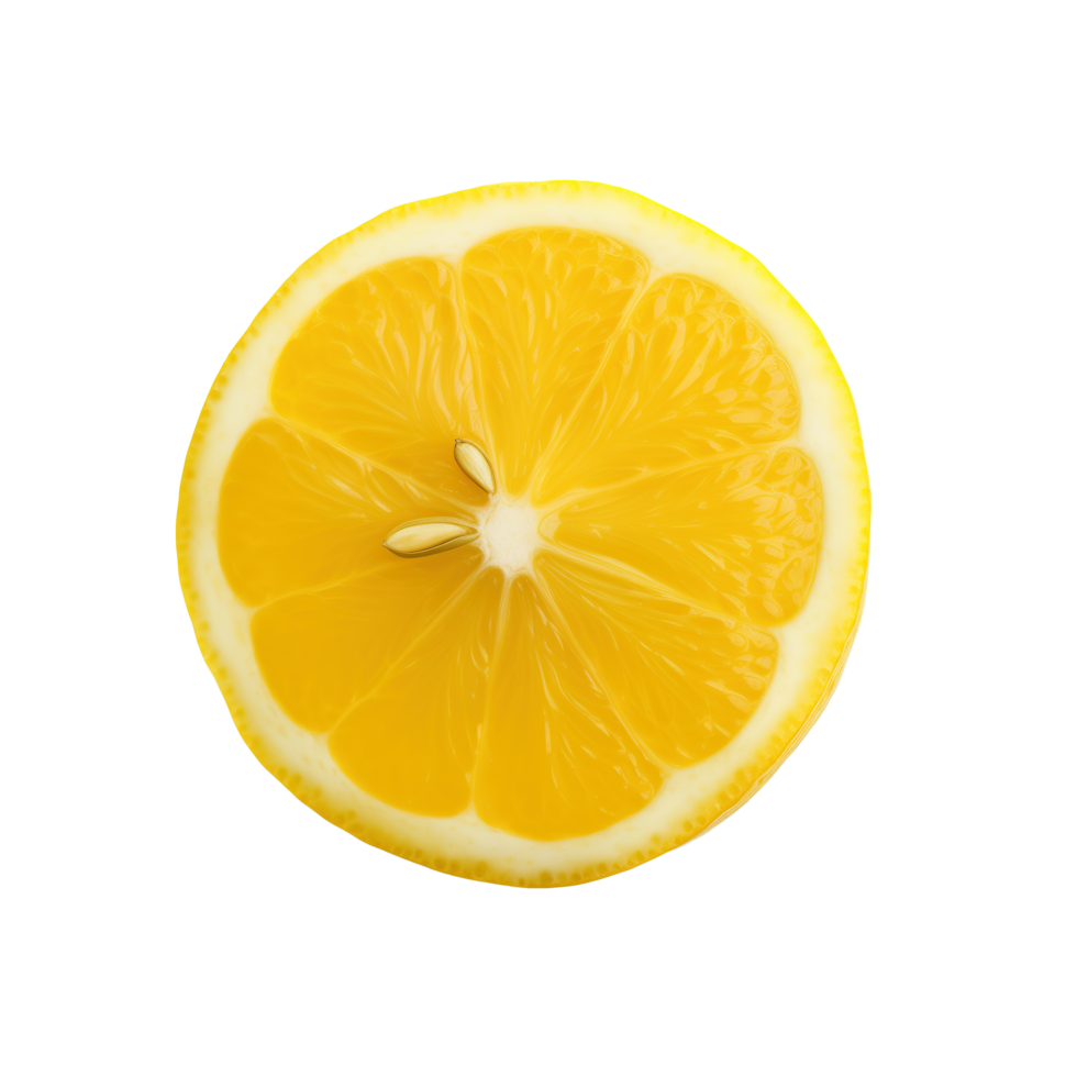 ai généré tranche de citron isolé sur transparent Contexte png