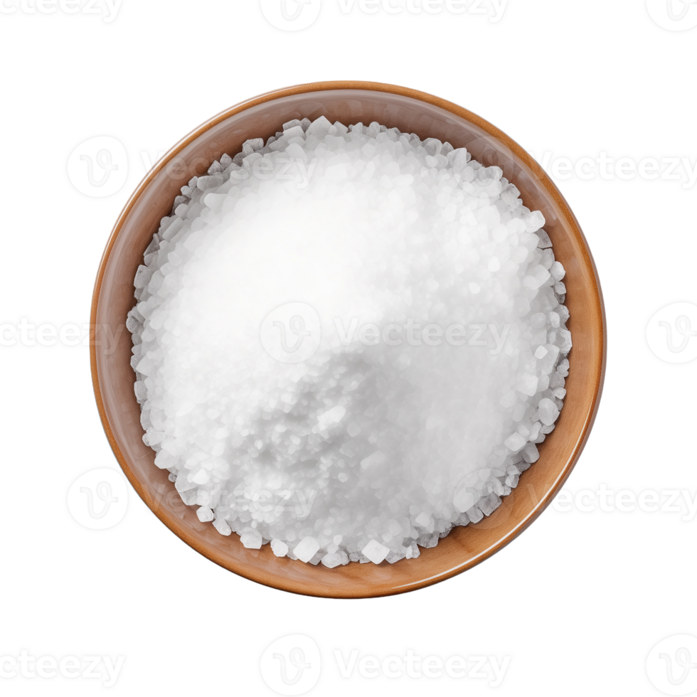AI generated Salt in a bowl isolated on transparent background png