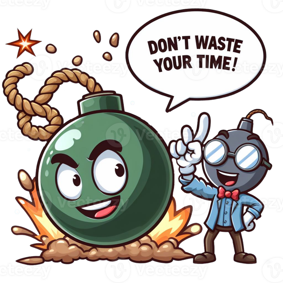 Funny bomb cartoon graphic illustration png