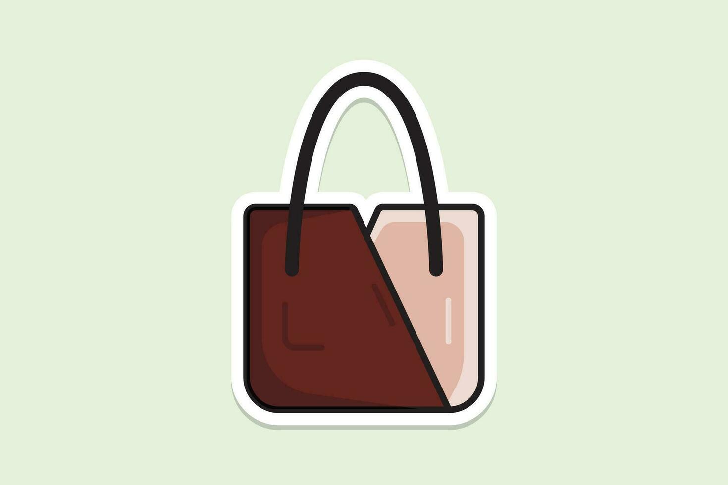 muchachas hermosa bolso o bolso pegatina diseño vector ilustración. belleza Moda objetos icono concepto. nuevo llegada mujer fiesta bolso pegatina diseño icono logo.