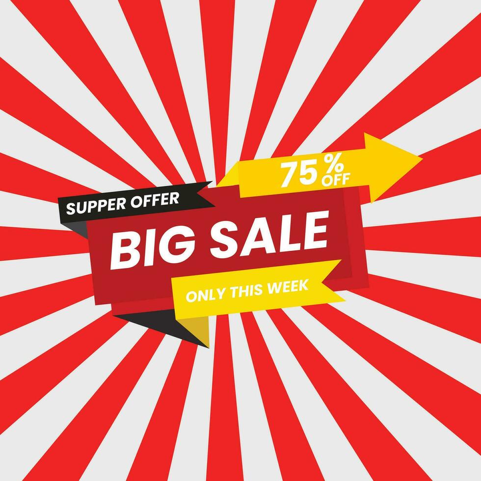 Discount Sale Banner Design vector