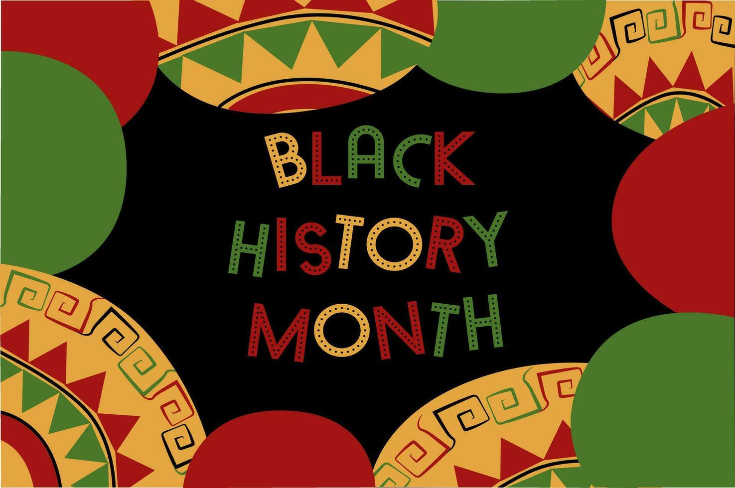 African-Americans Black history month lettering vector