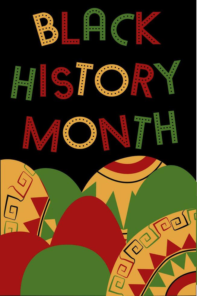 African-Americans Black history month lettering vector