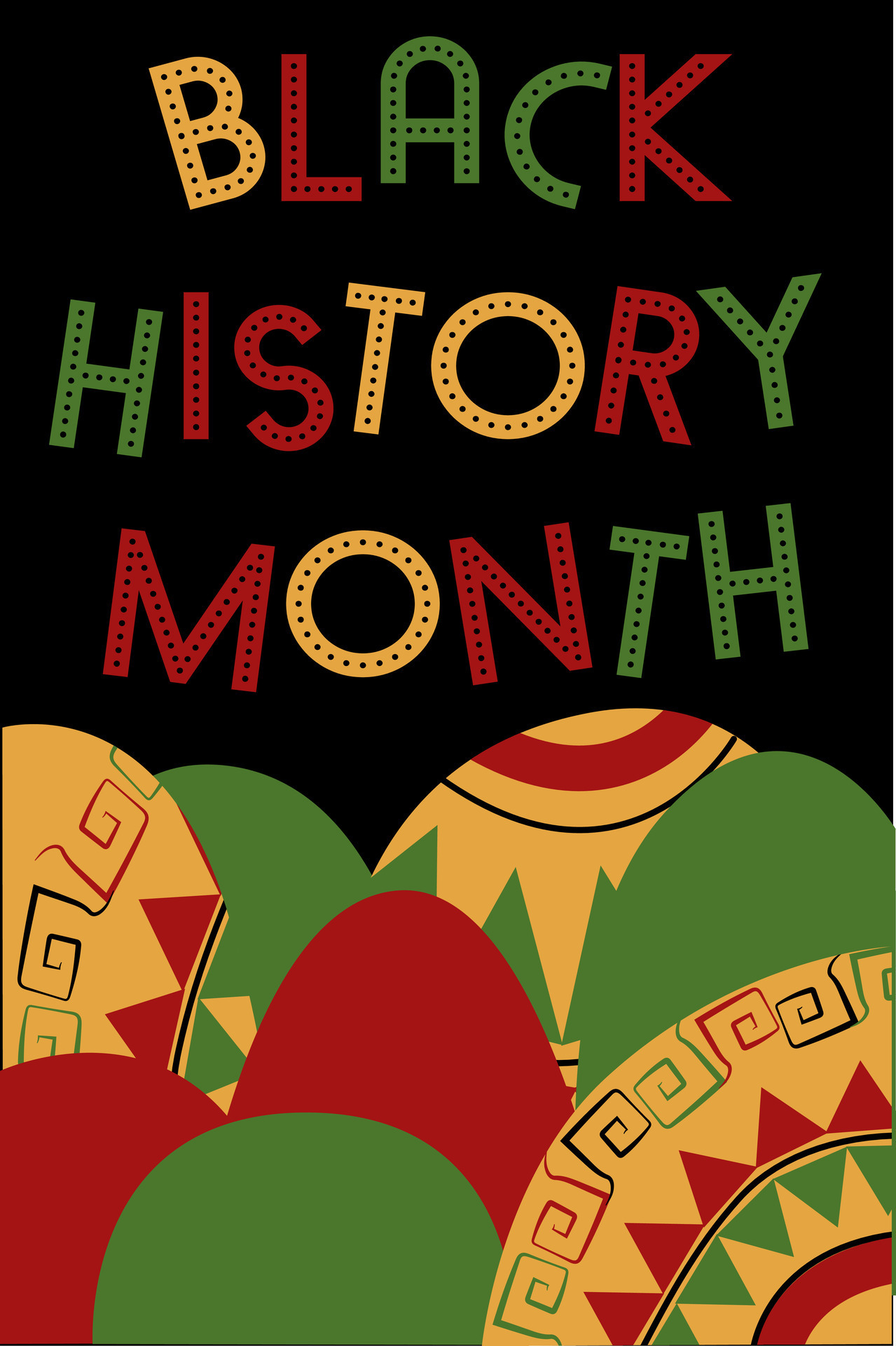 AfricanAmericans Black history month lettering vector 36513078 Vector