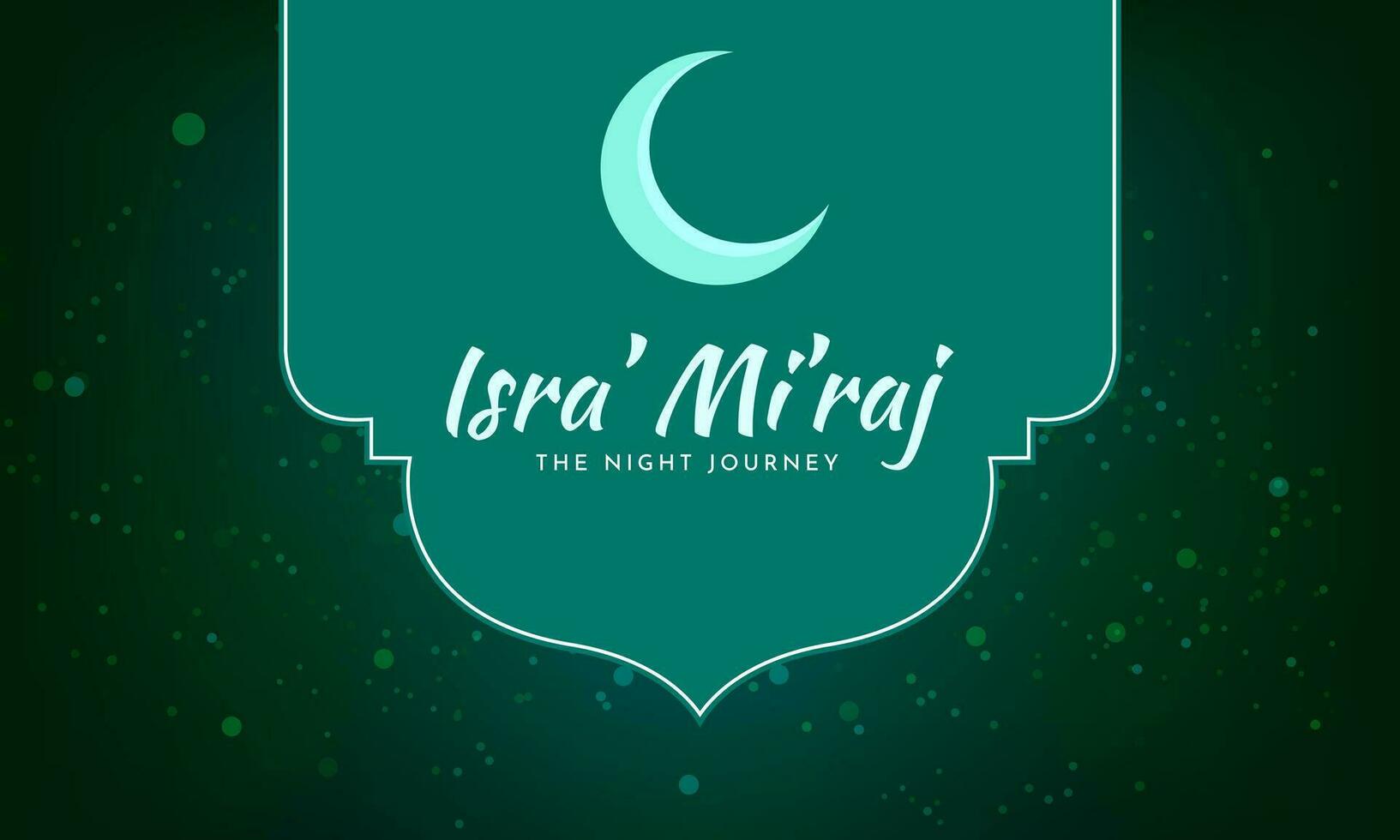 Al-Isra' wal Mi'raj. Night Journey of the Prophet Muhammad. Islamic background design. Vector Illustration