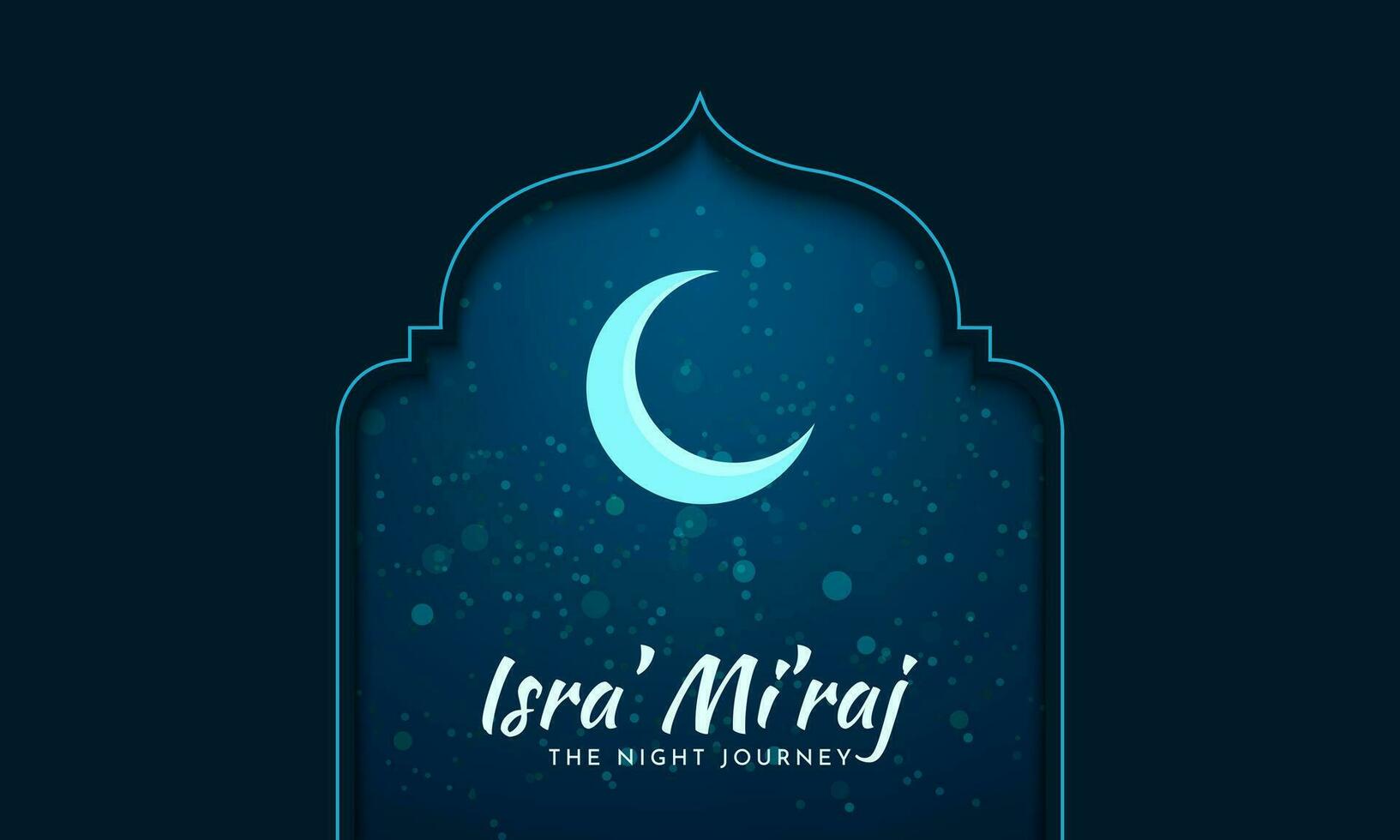 al-isra' wal mi'raj noche viaje de el profeta Mahoma. islámico antecedentes diseño. bandera, póster, tarjeta modelo. vector ilustración