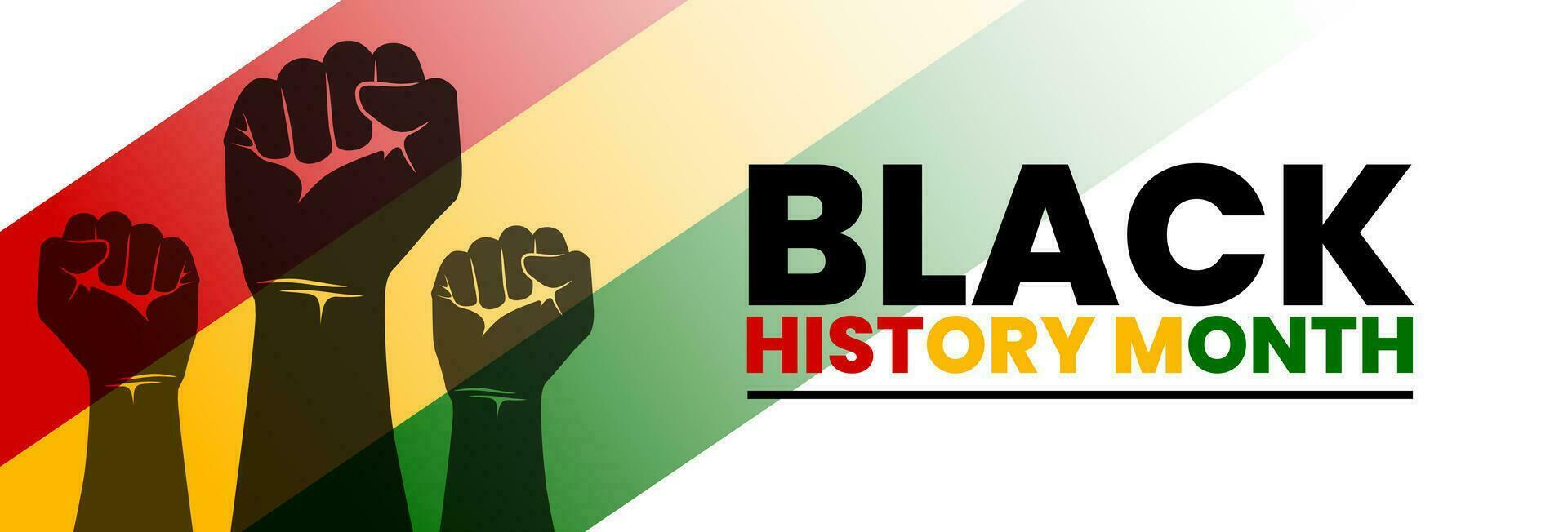 negro historia mes bandera. africano americano historia. anual celebracion de negro historia mes. vector ilustración