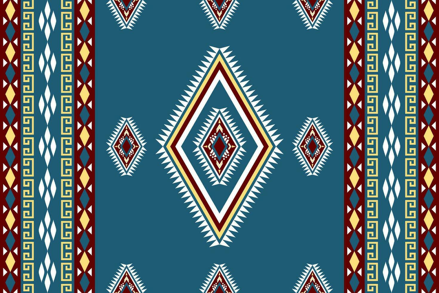 Geometric seamless ethnic pattern. Geometric ethnic pattern can be used in fabric design for clothes, decorative paper, wrapping, textile, embroidery, carpet, tribal pattern vector