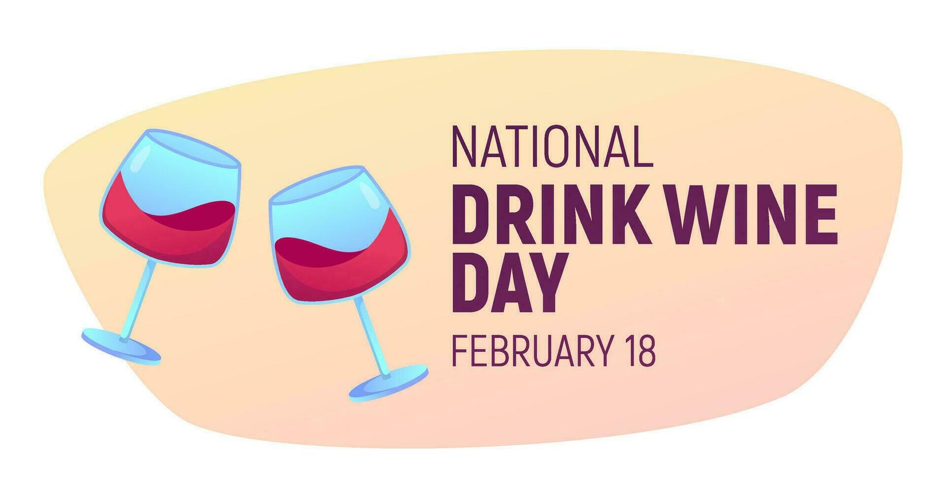 National Wine Day February 18th vector