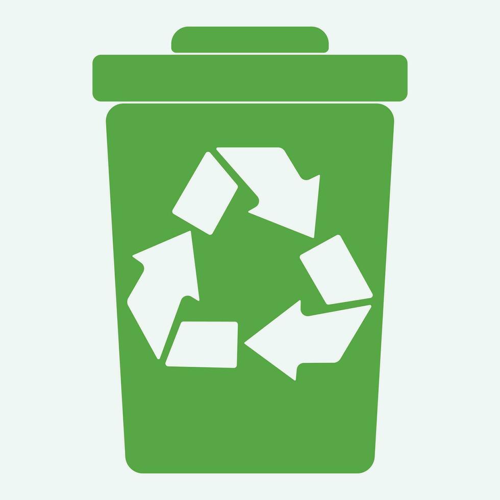 Flat Green Arrows Recycle, World Earth Day, Environment day, Ecology concept vector