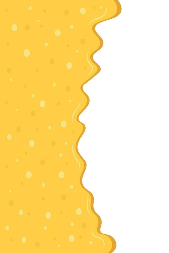 Cheese frame drops background. Liquid cheese drip vector