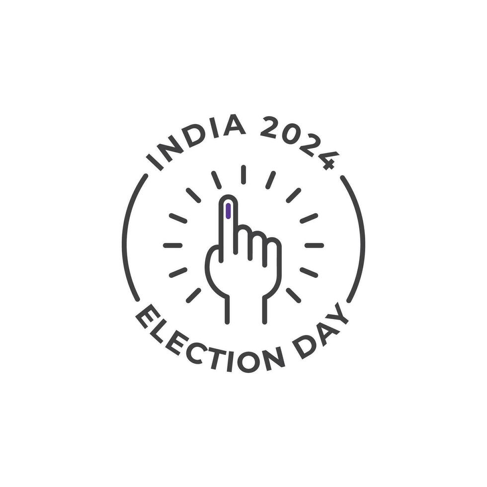 India 2024 election day. democracy, Vector icon illustration 36514100
