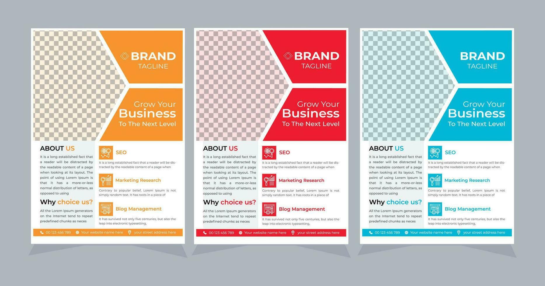 Corporate Flyer. Clean And Modern Corporate Flyer Design. vector