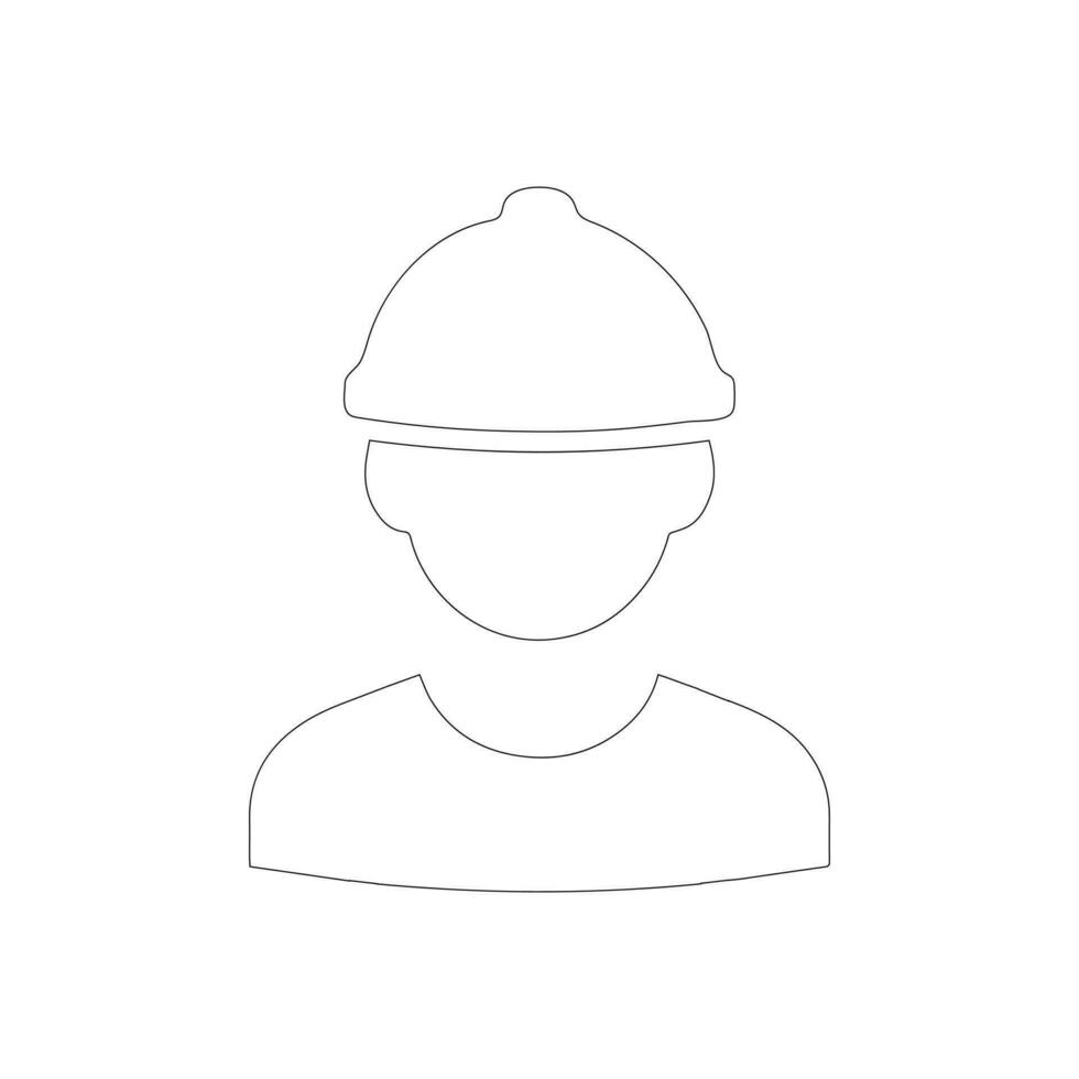 Vector icon for a construction worker
