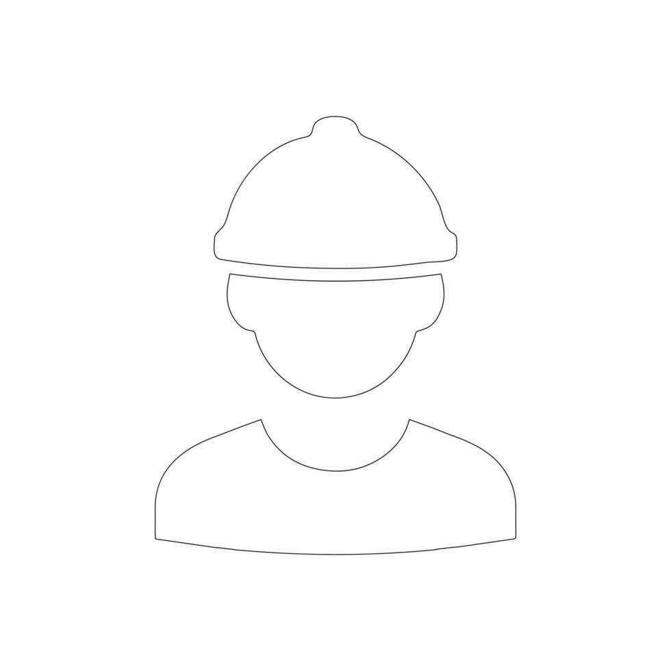 Vector icon for a construction worker