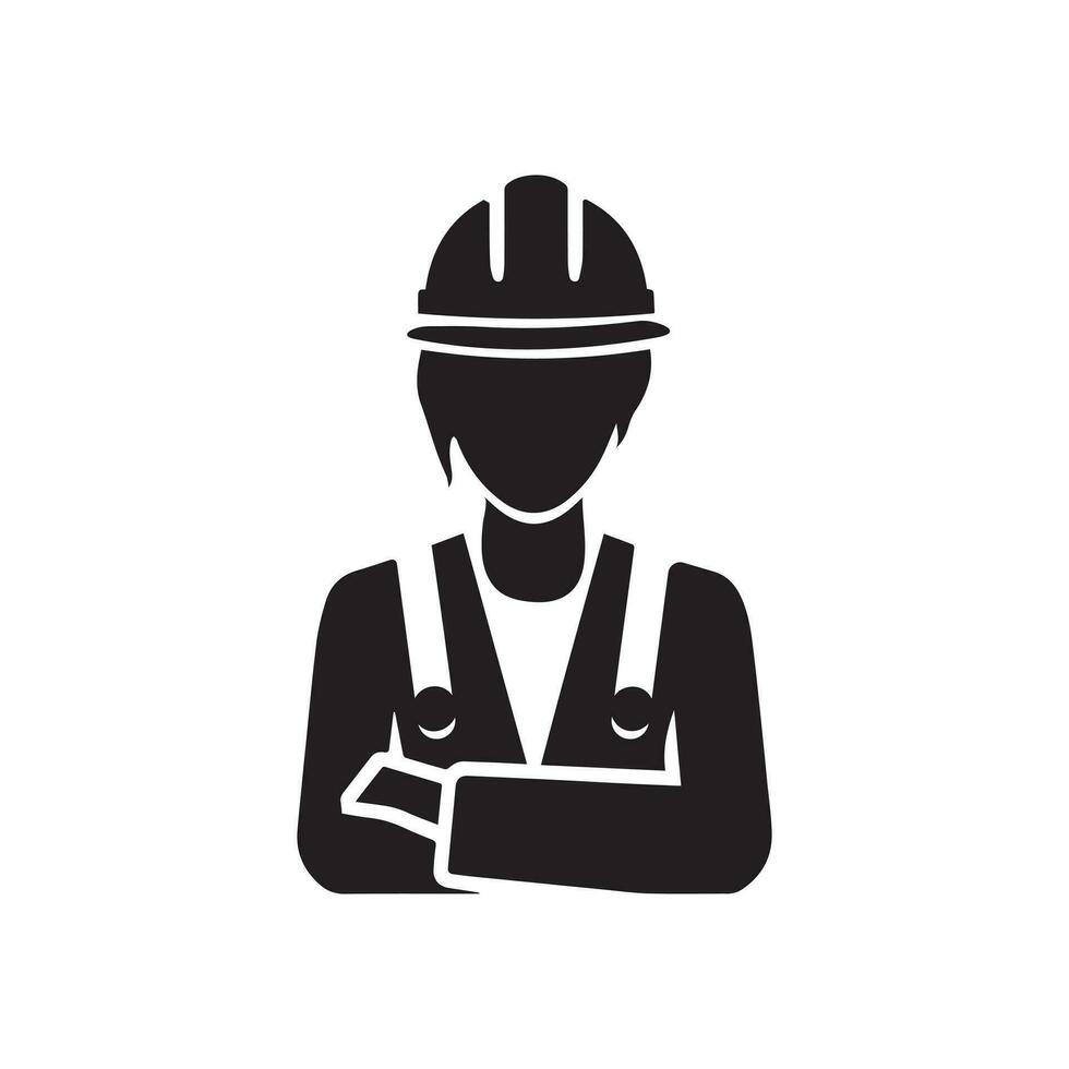 Vector icon for a construction worker