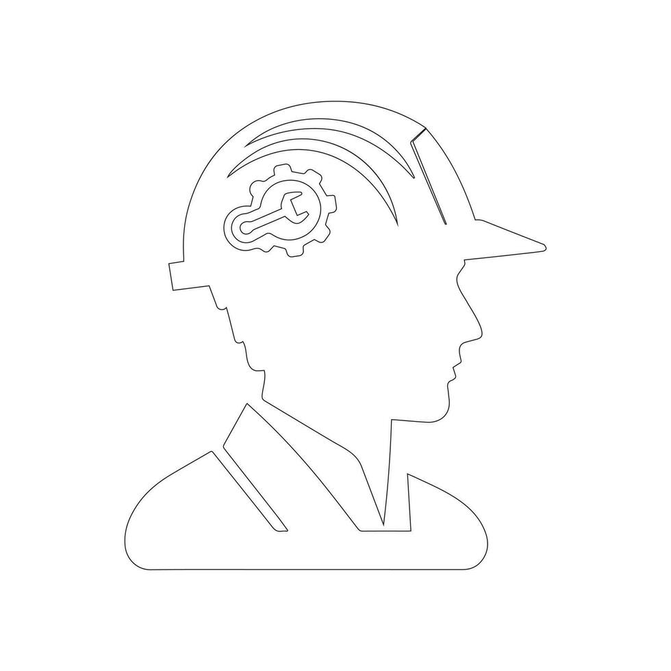Vector icon for a construction worker
