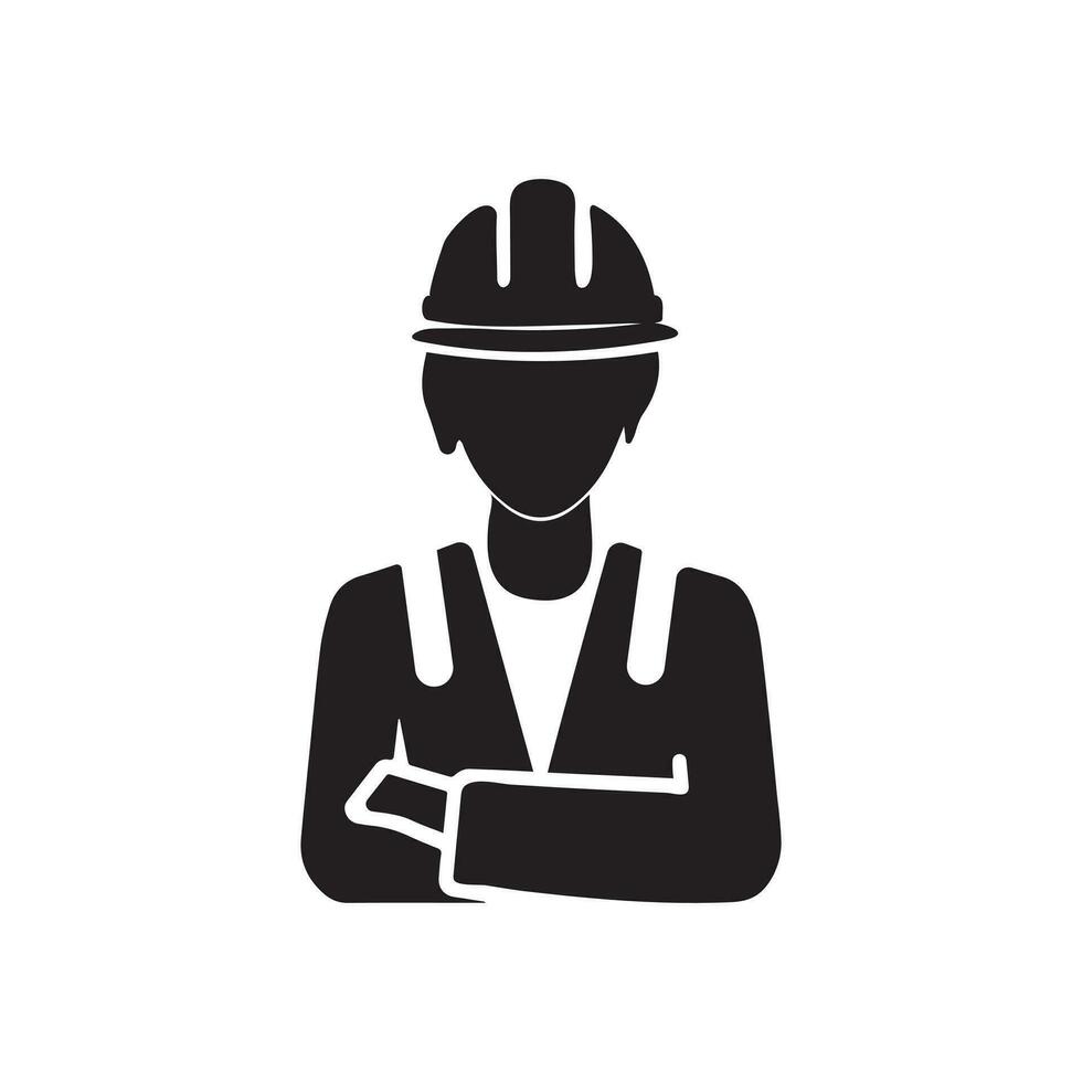 Vector icon for a construction worker