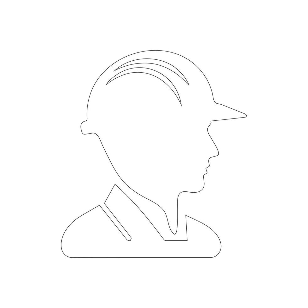 Vector icon for a construction worker