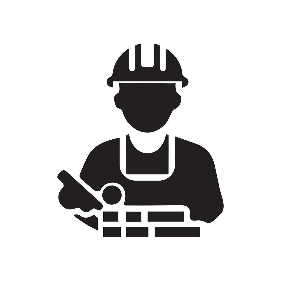 Vector icon for a construction worker