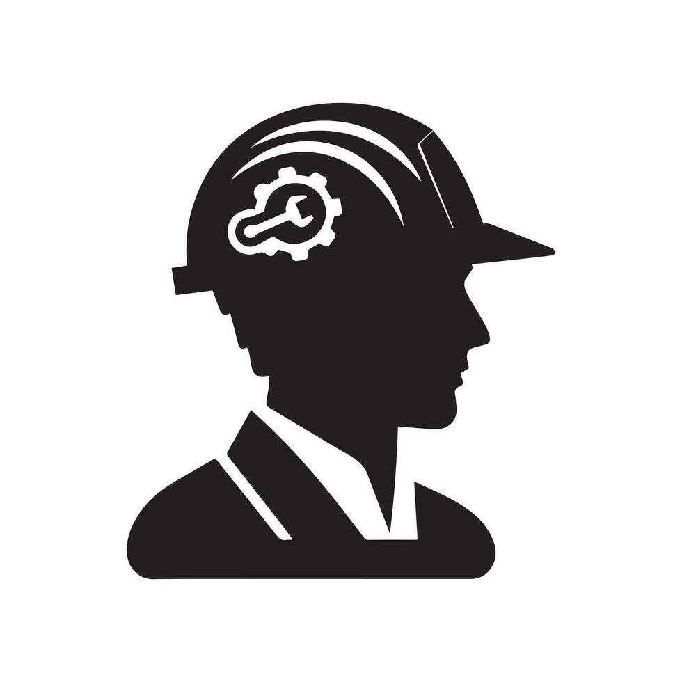 Vector icon for a construction worker