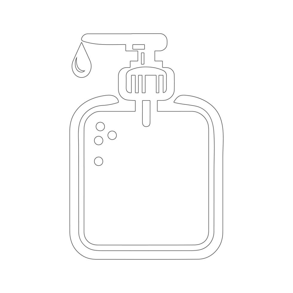 Hand sanitizer symbol. The isolated vector icon on a white backdrop