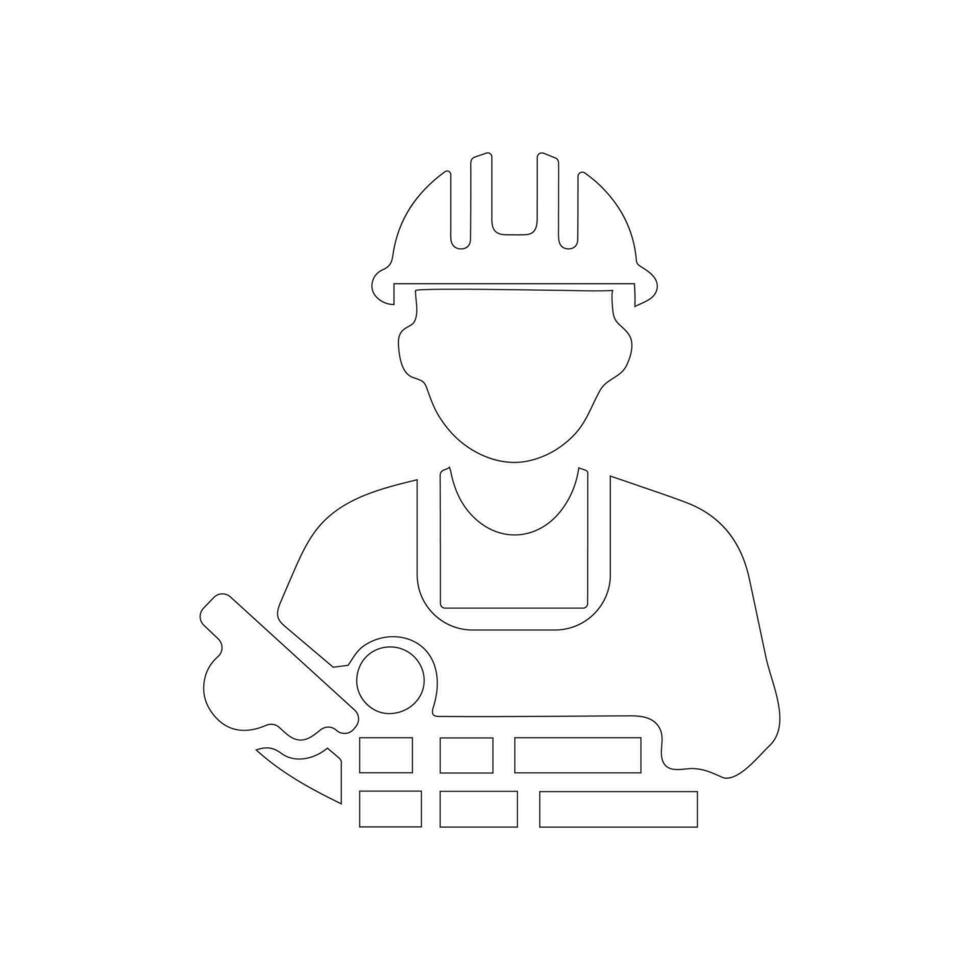 vector icono para un construcción trabajador