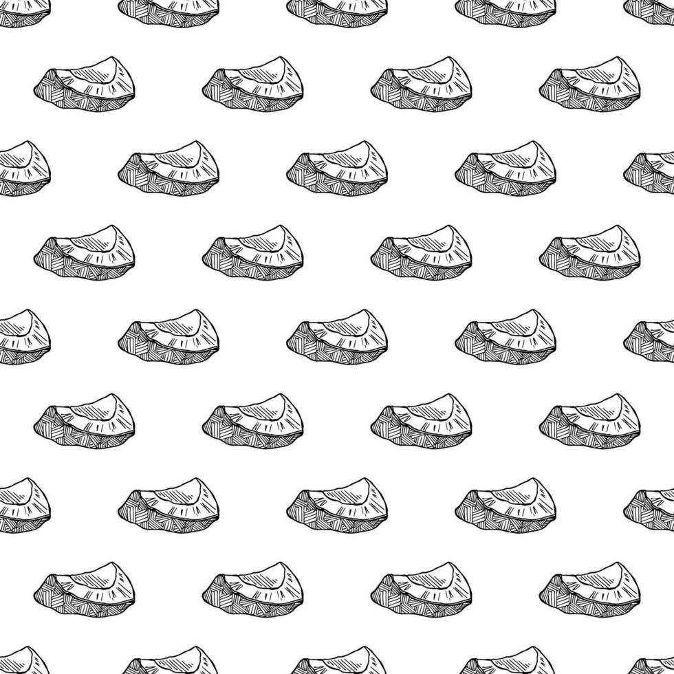 Seamless pattern with coconut doodle for decorative print, wrapping paper, greeting cards, wallpaper and fabric vector