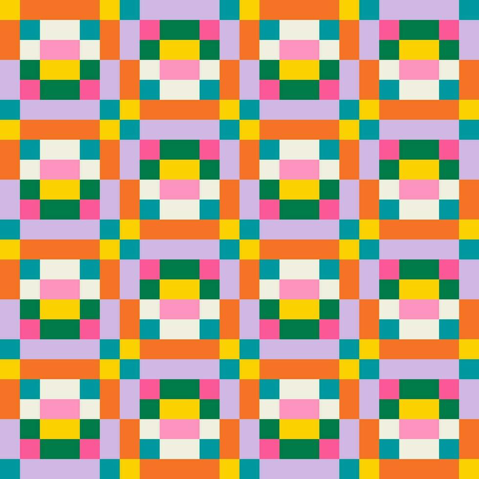Essential geometric printable seamless pattern with abstract Minimal elegant line form stroke shapes in vibrant colors. Modern simple background in minimalist mid century style vector wall art