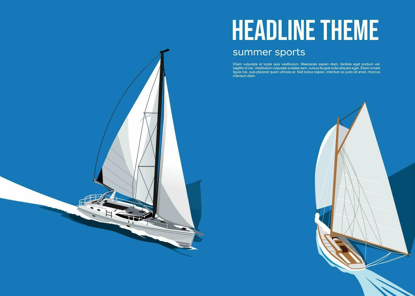 premium boat and ship illustration vector designs