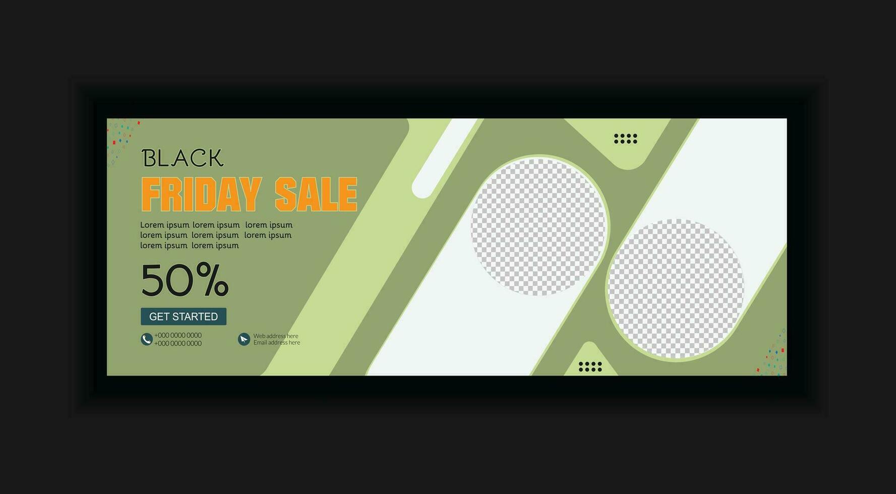 Black friday sale banner and cover template design vector