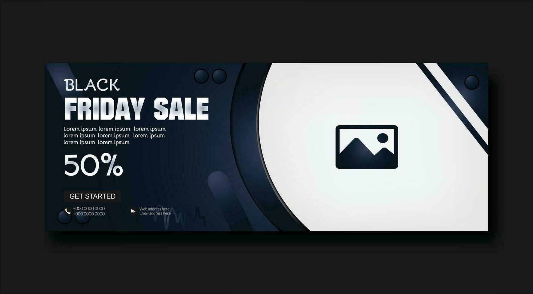 Black friday sale banner and cover template design vector